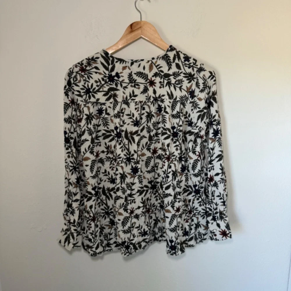 AG Blouse Women's SM Multicolor Floral Western Classic Peasant - Picture 4 of 5